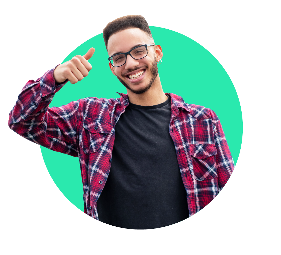 Young man smiling portrait