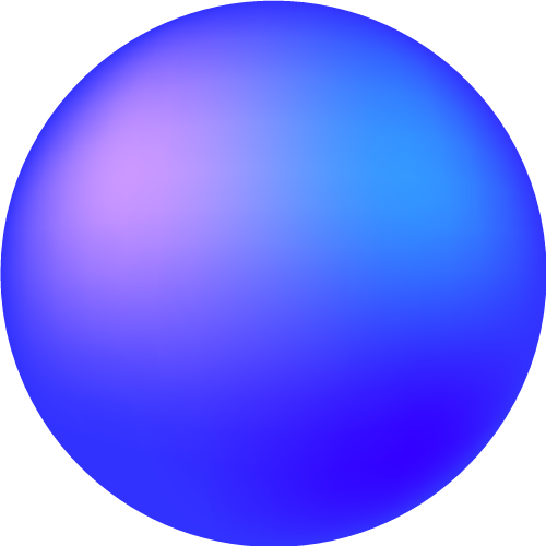 Blue sphere illustration.